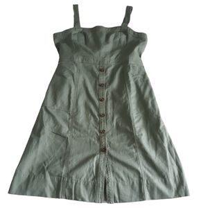 NWT Gap 16 Tall Green Belted Strap Dress